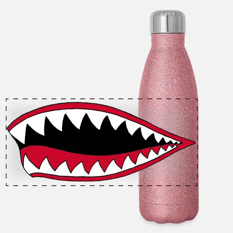 Bouche de carnivore Gourde isotherme panoramique pailletée 500 ml