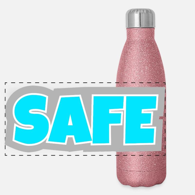 Safe - eindeutig, klar und Statement pur. Panorama Glitzer Isolierflasche 500 ml