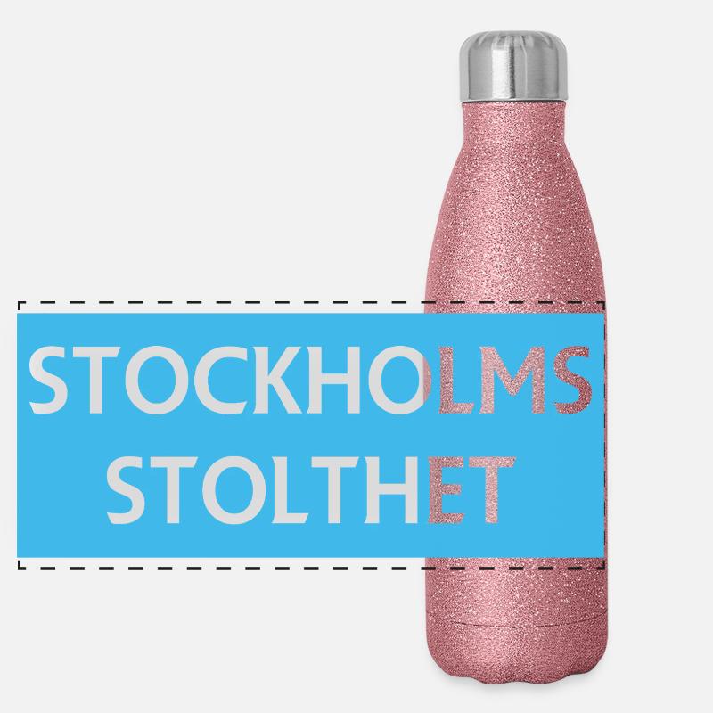 Fierté de Stockholm Gourde isotherme panoramique pailletée 500 ml