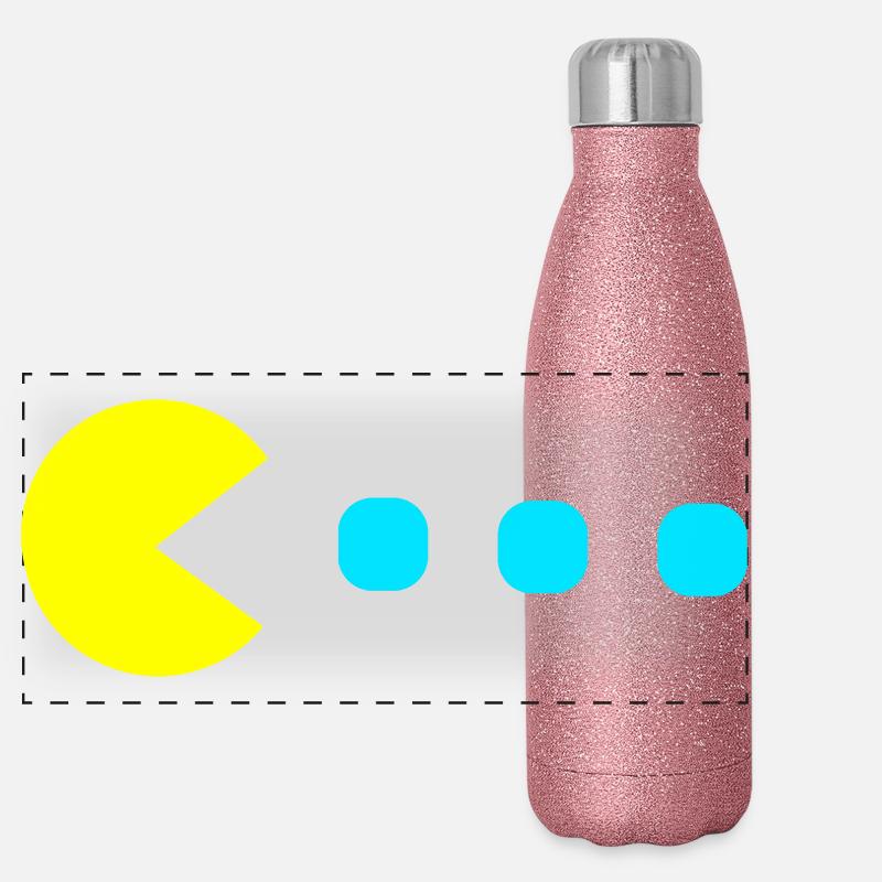 Jeu rétro Gourde isotherme panoramique pailletée 500 ml