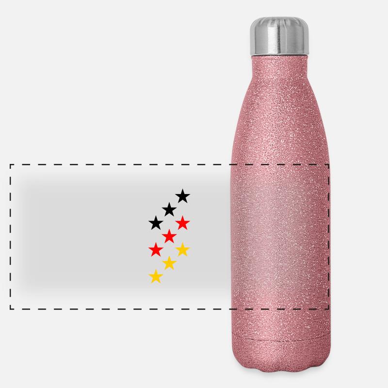 EM Deutschland Sterne Panorama Glitzer Isolierflasche 500 ml