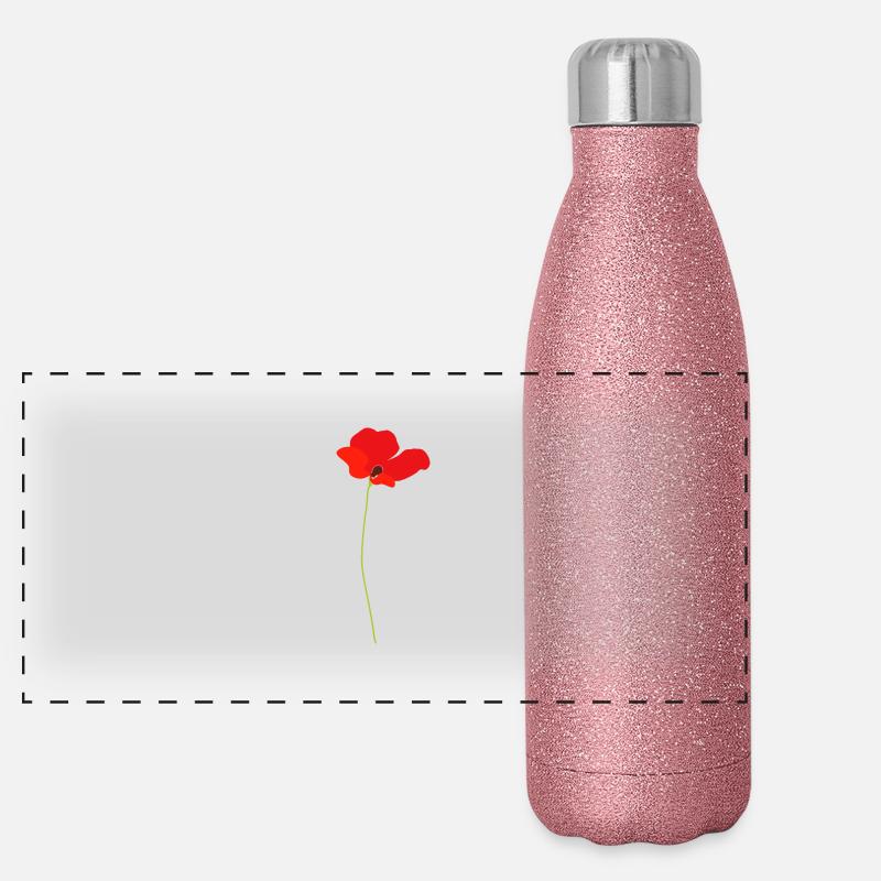 Coquelicot Gourde isotherme panoramique pailletée 500 ml
