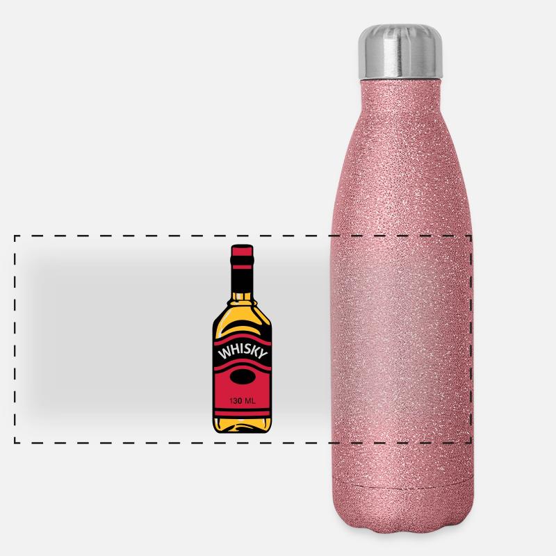 Bouteille de Whisky Gourde isotherme panoramique pailletée 500 ml