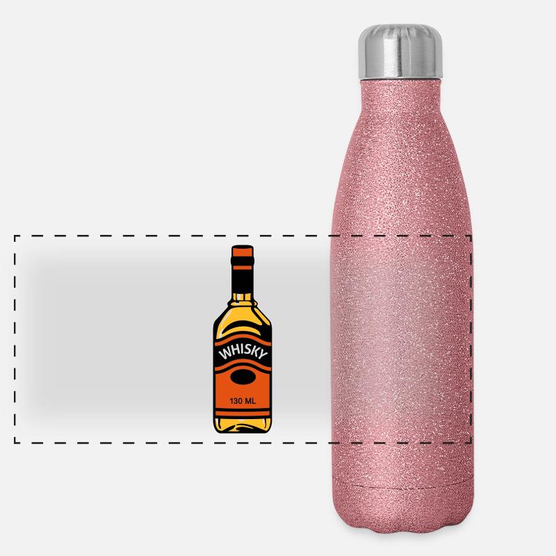 Bouteille de whisky Gourde isotherme panoramique pailletée 500 ml