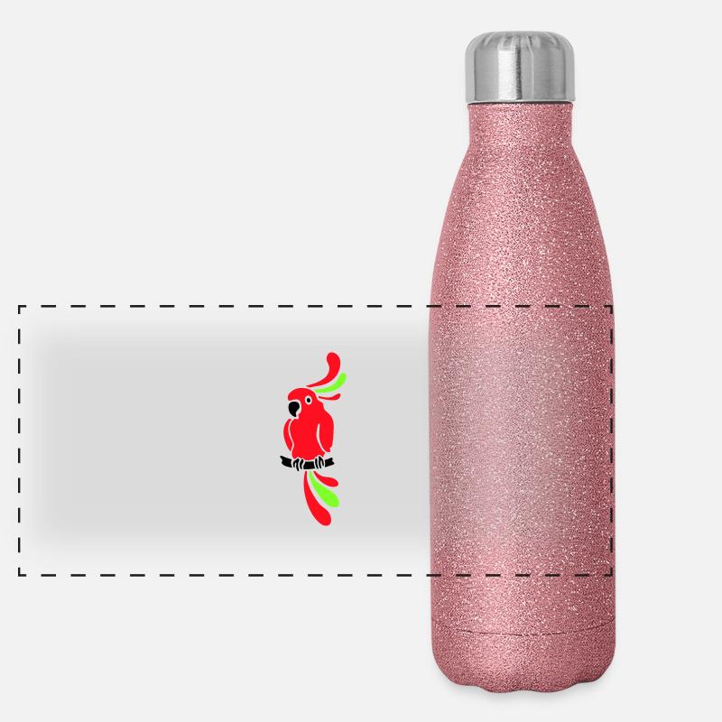 parrot Panoramic Glitter Thermal Bottle 500 ml