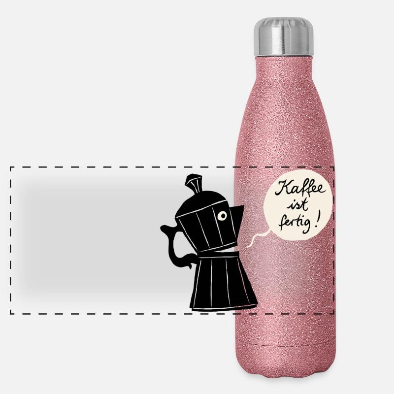 Coffee is ready Panoramic Glitter Thermal Bottle 500 ml