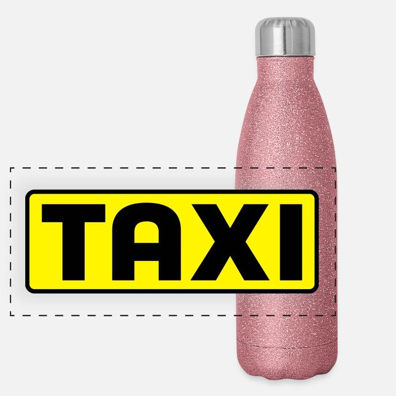taxi Panoramic Glitter Thermal Bottle 500 ml