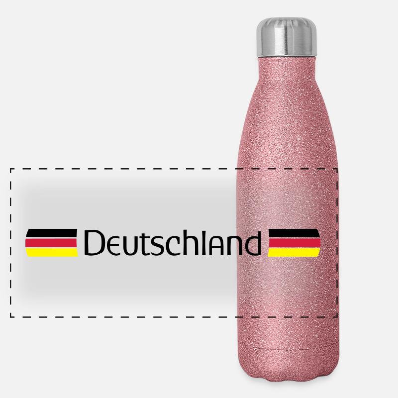 Germany - Fanshirt - 2018 - black, red, gold Panoramic Glitter Thermal Bottle 500 ml