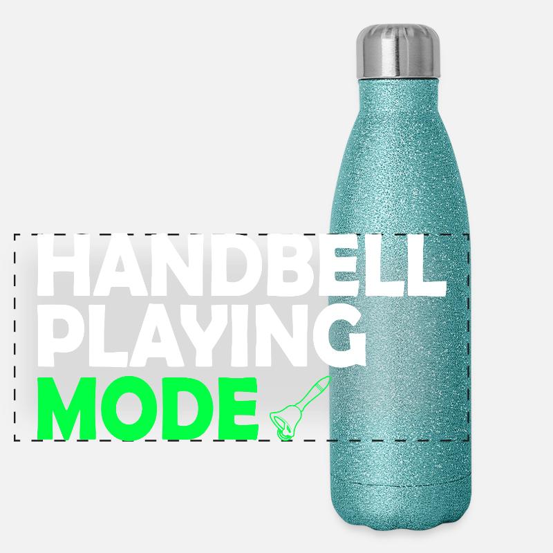 Chor Musik Instrument Handglocke Chor Panorama Glitzer Isolierflasche 500 ml