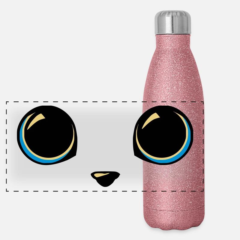 cat eyes Panoramic Glitter Thermal Bottle 500 ml