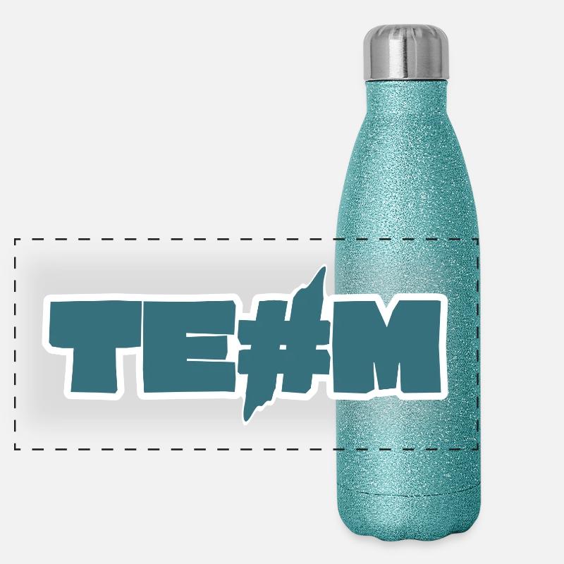Städtisches Graffiti Kunst Motiv Panorama Glitzer Isolierflasche 500 ml
