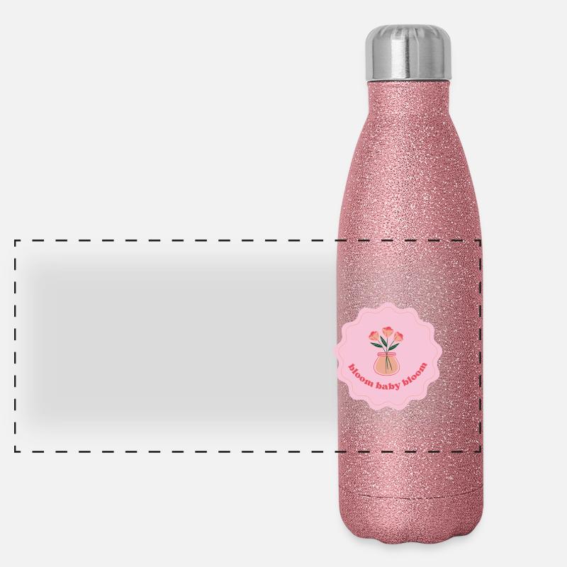 Bloom Baby Bloom: pink Panorama Glitzer Isolierflasche 500 ml