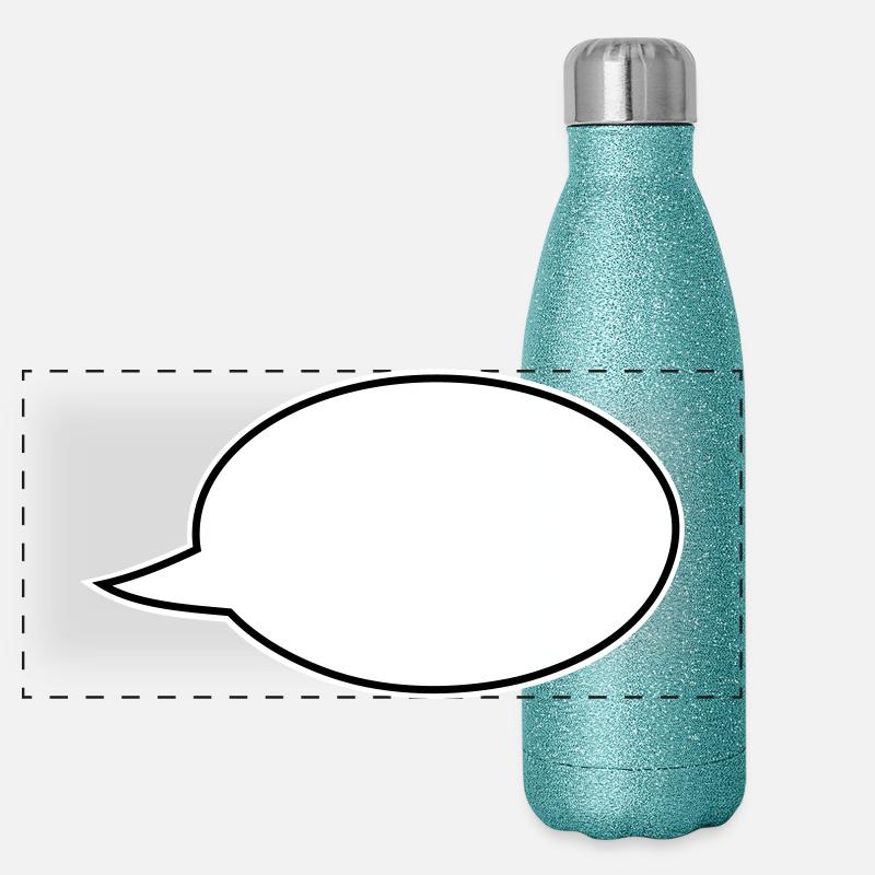 Sprechblase Comic rechts Panorama Glitzer Isolierflasche 500 ml
