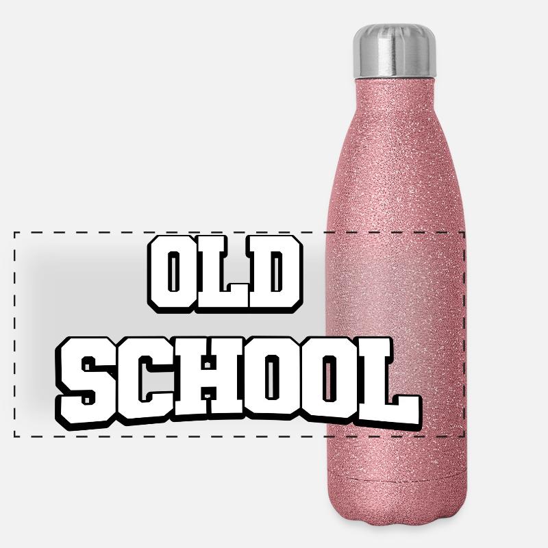 Old School Design Panorama Glitzer Isolierflasche 500 ml