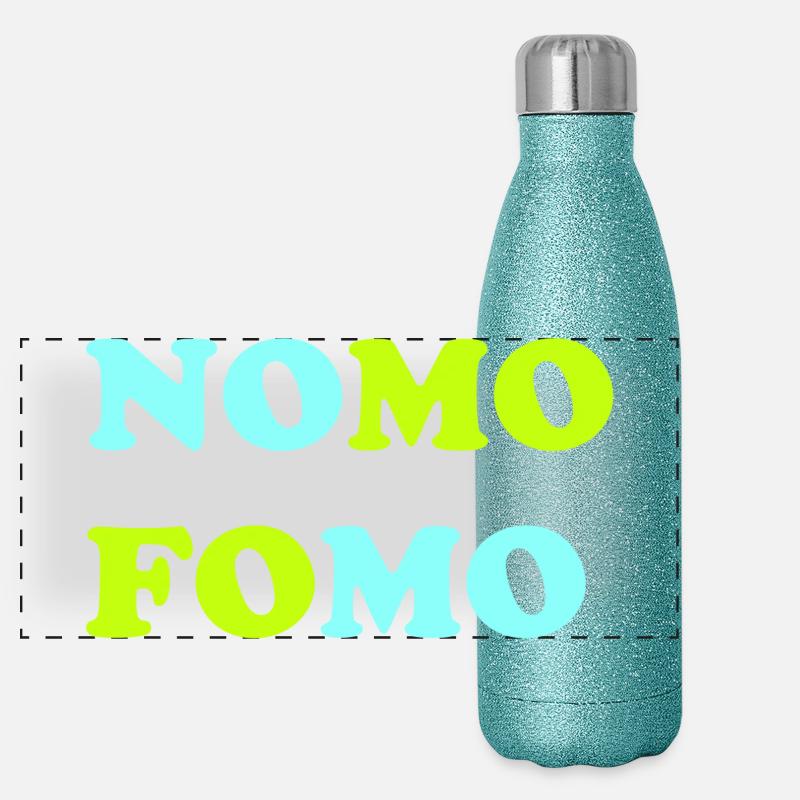 FOMO Peur de manquer quelque chose Gourde isotherme panoramique pailletée 500 ml