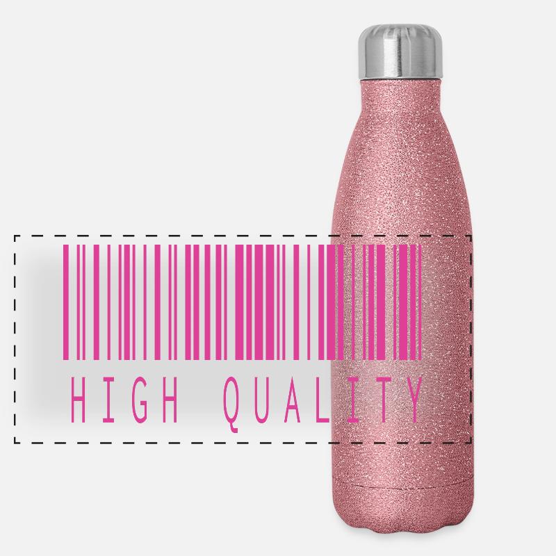 HAUTE QUALITÉ BARCODE ROSE Gourde isotherme panoramique pailletée 500 ml