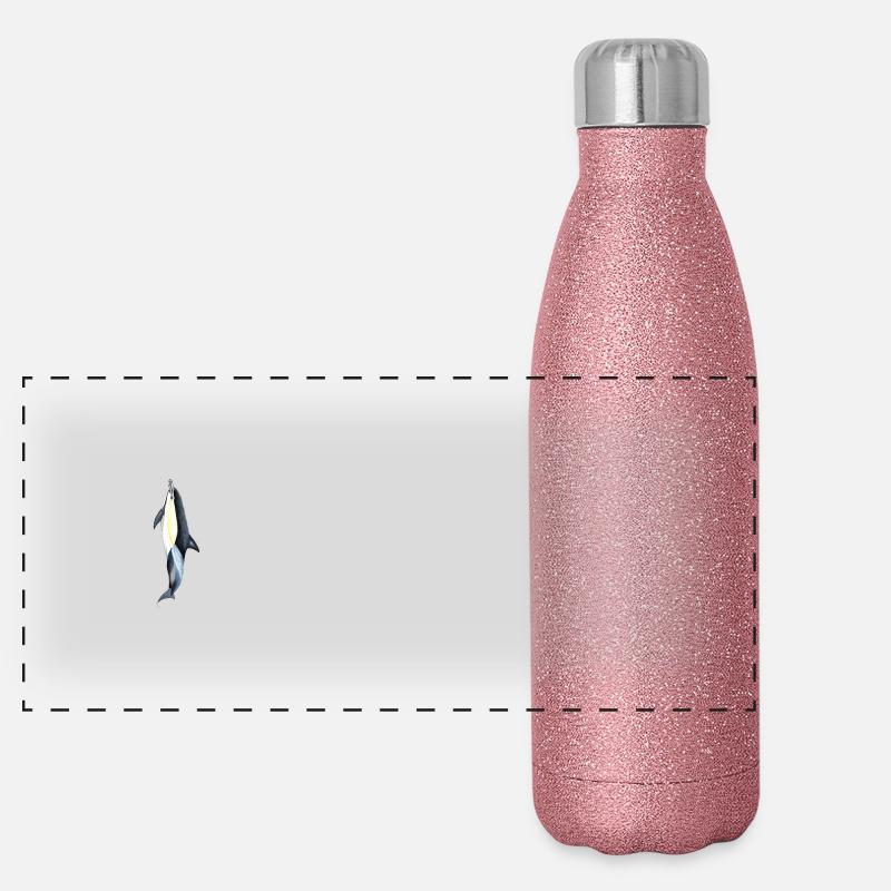 Dauphin commun - Dauphin commun - Delfin commun Gourde isotherme panoramique pailletée 500 ml