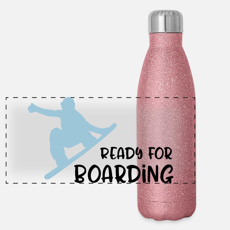 snowboard Panoramic Glitter Thermal Bottle 500 ml