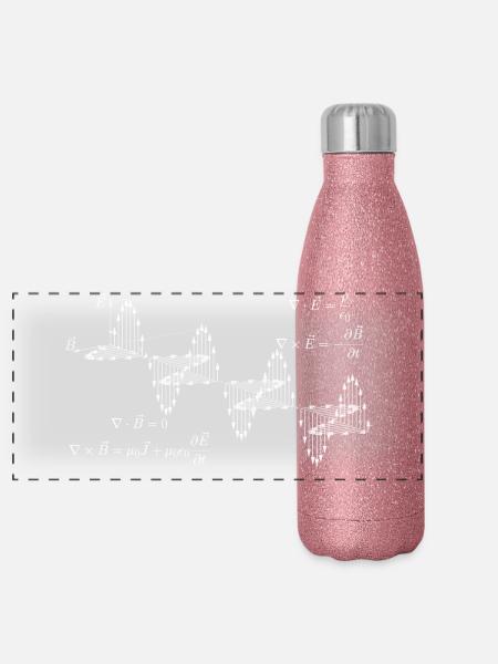 Maxwell-Gleichungen - Panorama Glitzer Isolierflasche 500 ml - Pink Glitzer