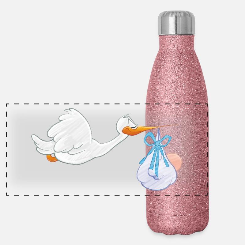 stork40 Gourde isotherme panoramique pailletée 500 ml