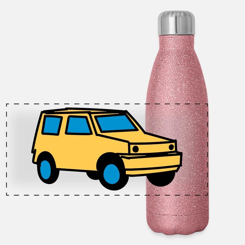 voiture Gourde isotherme panoramique pailletée 500 ml