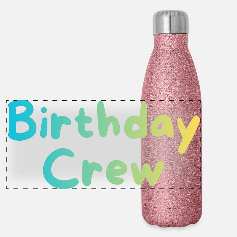 Équipe d’anniversaire Gourde isotherme panoramique pailletée 500 ml