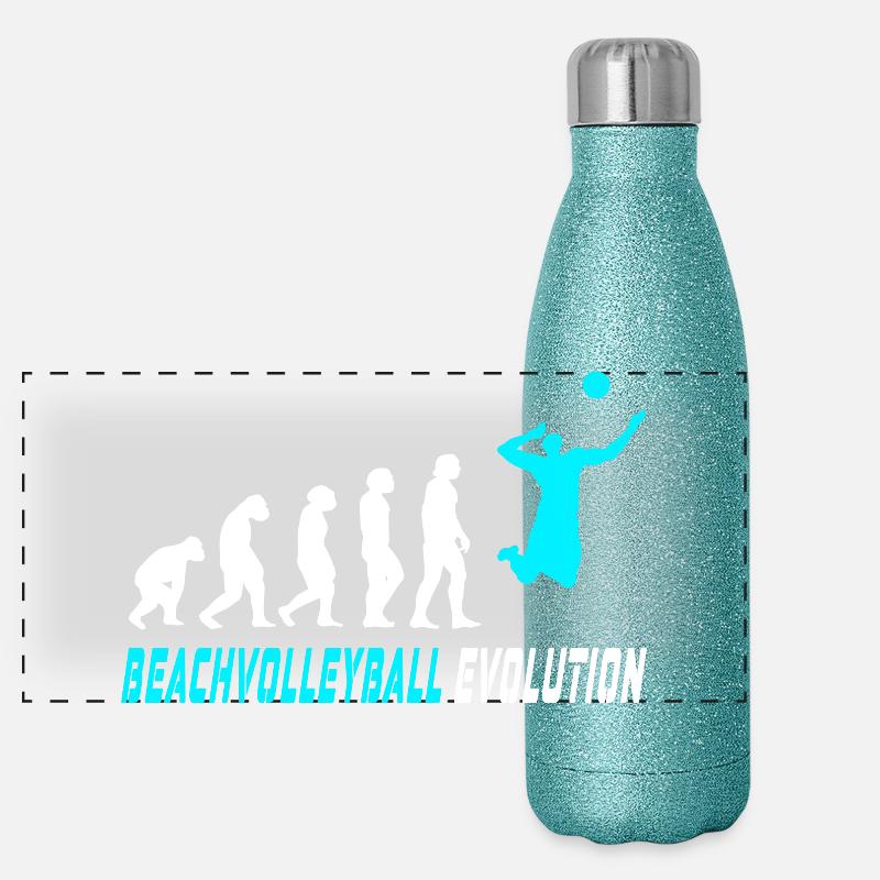 Conception d'évolution de volleyball de plage / idée cadeau Gourde isotherme panoramique pailletée 500 ml