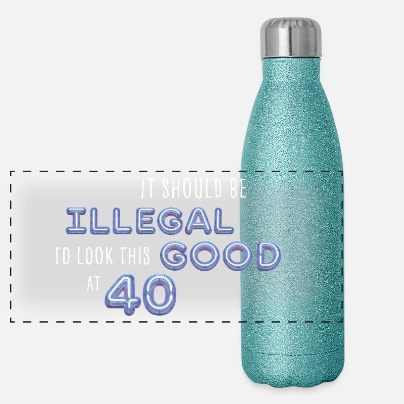 Il devrait être illégal d’avoir l’air aussi beau à 40 Spruch Gourde isotherme panoramique pailletée 500 ml