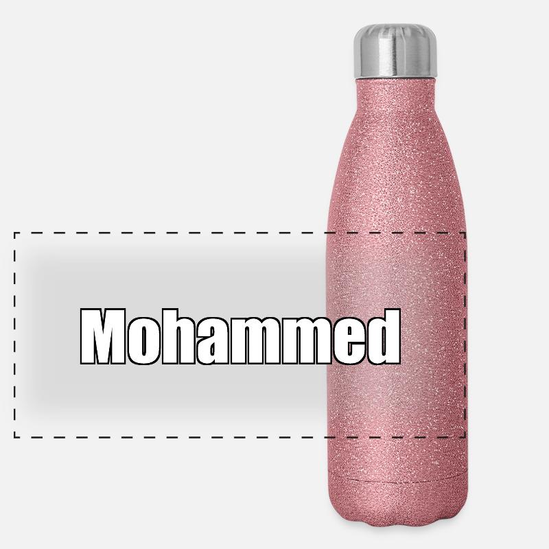 Muhammad - (Menschenname) Panorama Glitzer Isolierflasche 500 ml