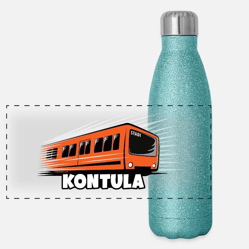 06-KONTULA HELSINKI Textile and Gift Products Panoramic Glitter Thermal Bottle 500 ml