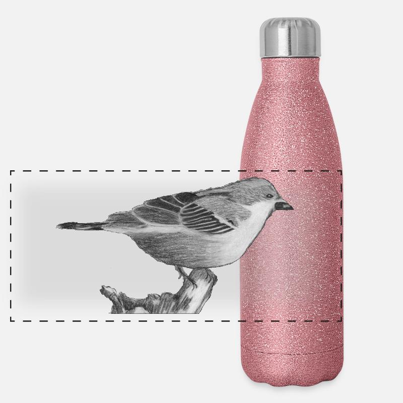 Spatz Panorama Glitzer Isolierflasche 500 ml