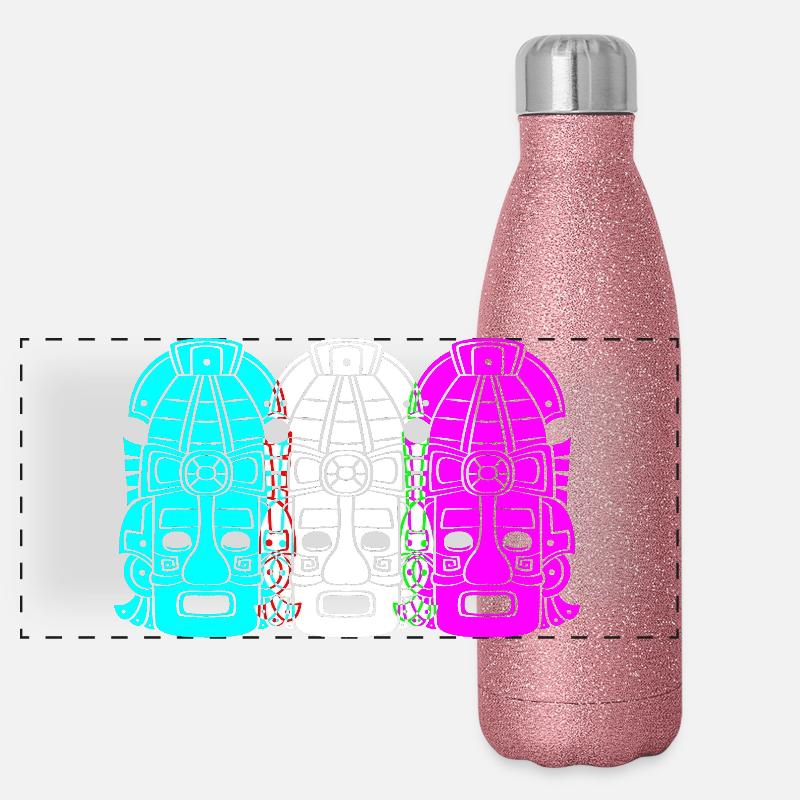 Maya kalender aztec Inka Panorama Glitzer Isolierflasche 500 ml