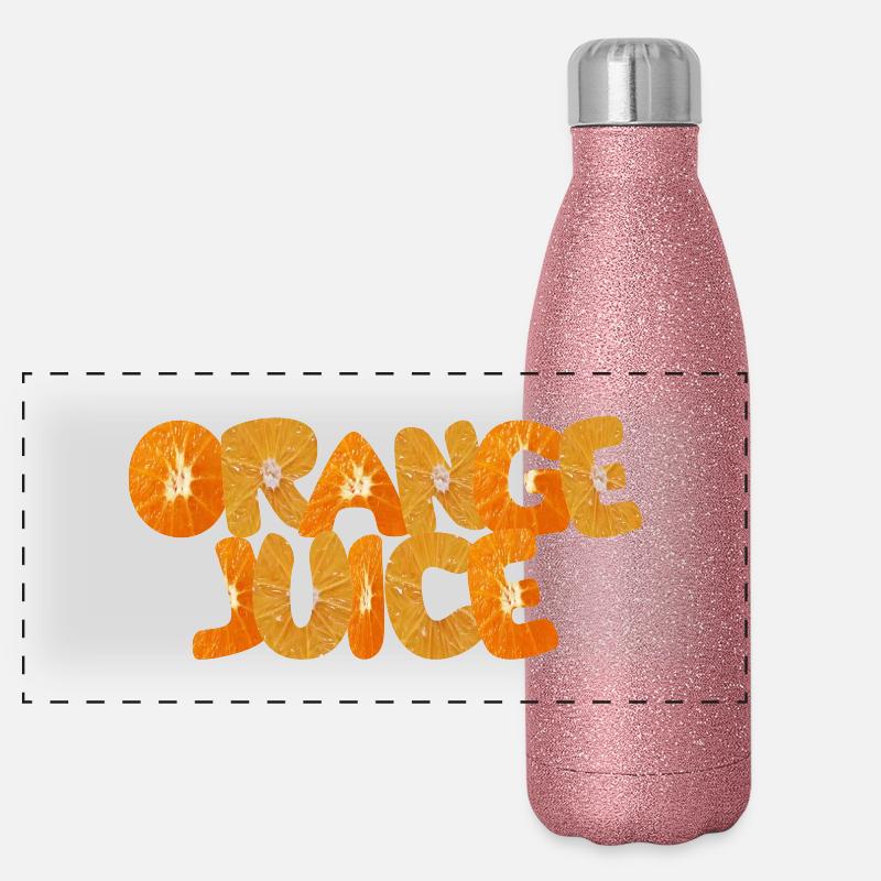 Jus d'orange Gourde isotherme panoramique pailletée 500 ml