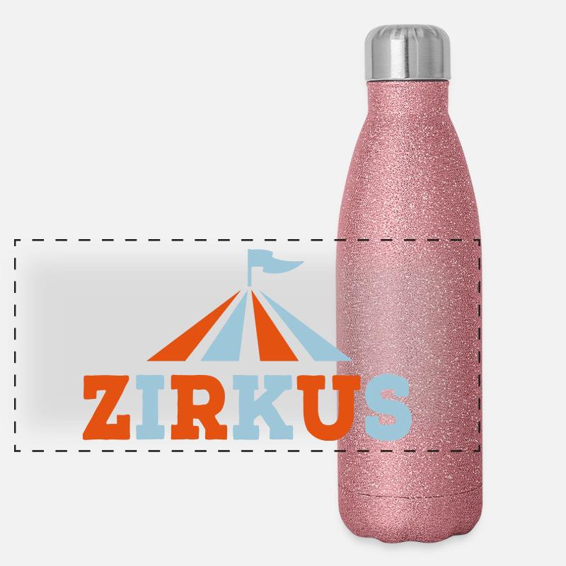 circus Panoramic Glitter Thermal Bottle 500 ml