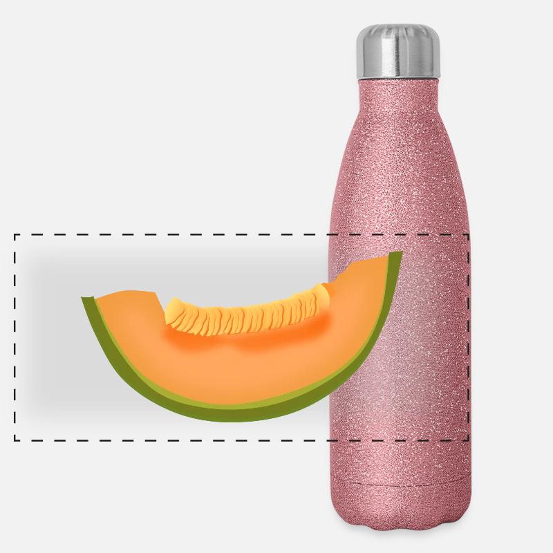 veggie pastèque pastèque melon melon gemues Gourde isotherme panoramique pailletée 500 ml