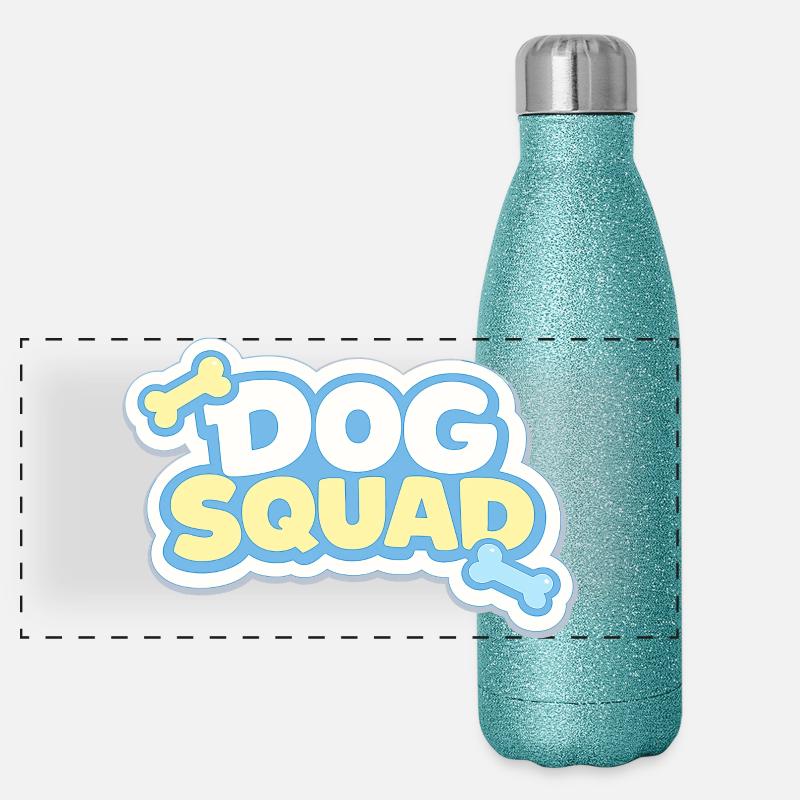 Pattes Pastel de la Dog Squad Gourde isotherme panoramique pailletée 500 ml