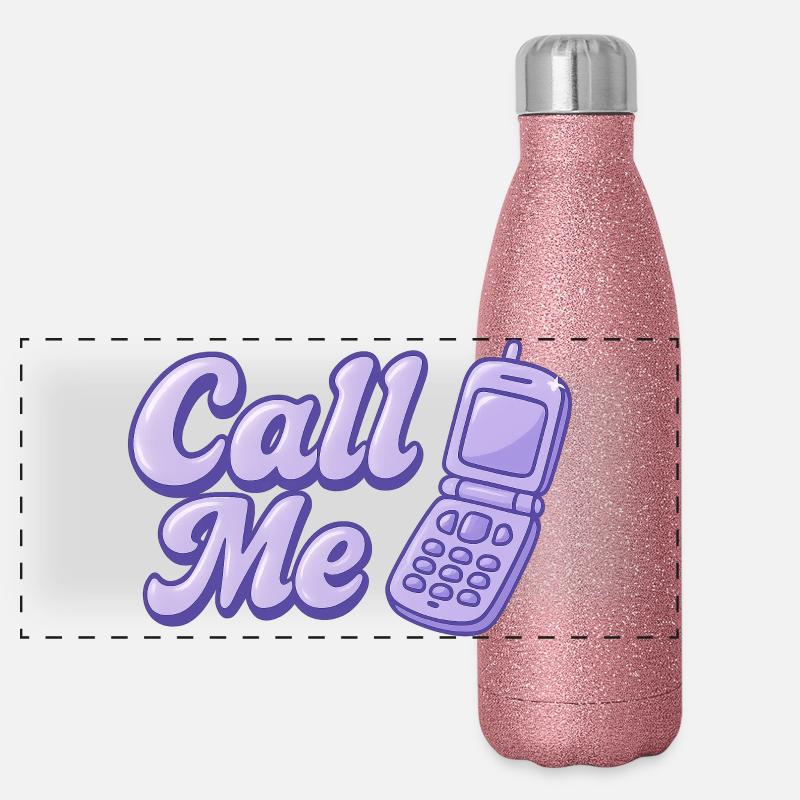 Call Me Panoramic Glitter Thermal Bottle 500 ml