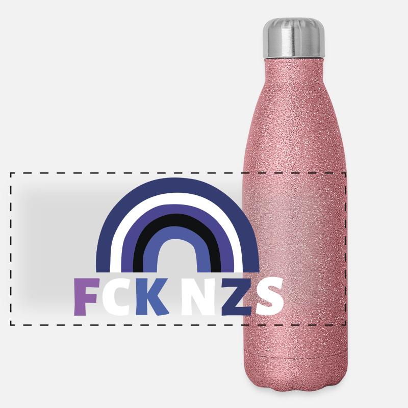 FCK NZS - Panoramic Glitter Thermal Bottle 500 ml - pink glitter