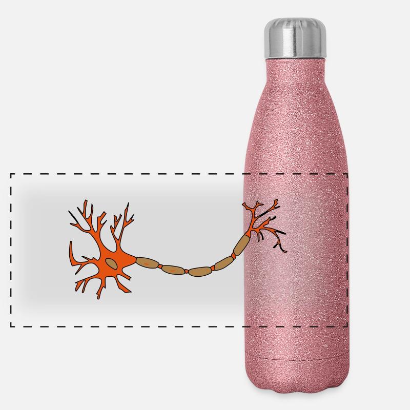 Nerven Panorama Glitzer Isolierflasche 500 ml