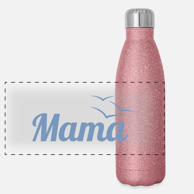 maritimes Muttertagsgeschenk Geschenk Mama Meer Panorama Glitzer Isolierflasche 500 ml