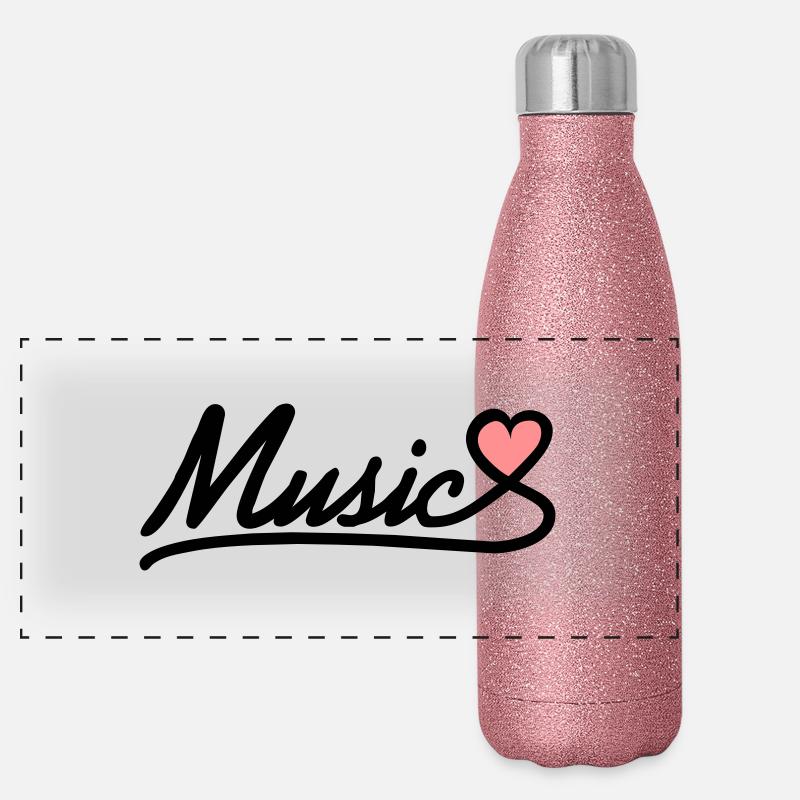music Panoramic Glitter Thermal Bottle 500 ml