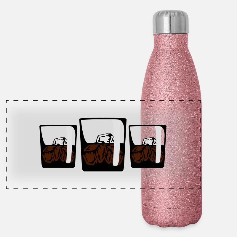 3 Drinks Panorama Glitzer Isolierflasche 500 ml