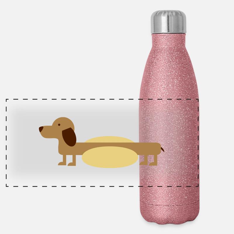 Hot-Dog Panorama Glitzer Isolierflasche 500 ml