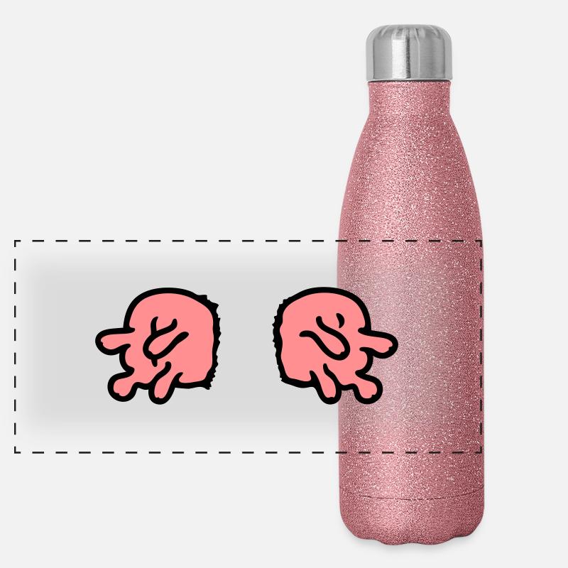 doppeltes Euter Panorama Glitzer Isolierflasche 500 ml