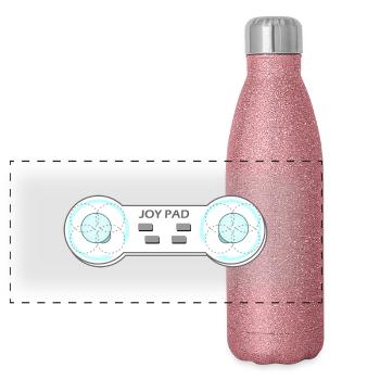 Joy Pad Boob Controller - Panoramic Glitter Thermal Bottle 500 ml - pink glitter - Front