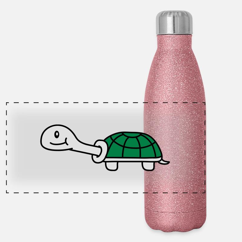 Cute Turtle Panoramic Glitter Thermal Bottle 500 ml