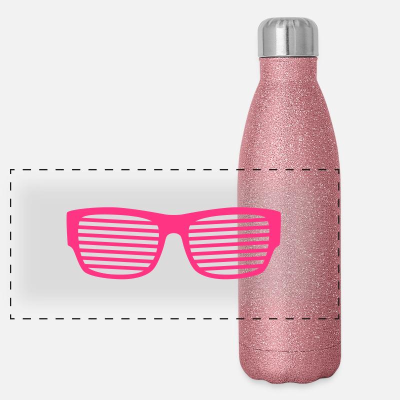 Sonnenbrille Sommer strahlend hell ultra cool Fun Panorama Glitzer Isolierflasche 500 ml
