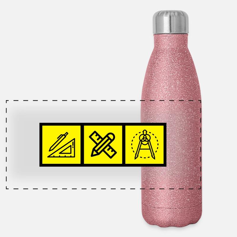 architecte / architecture / ingénieur / bâtiment Gourde isotherme panoramique pailletée 500 ml
