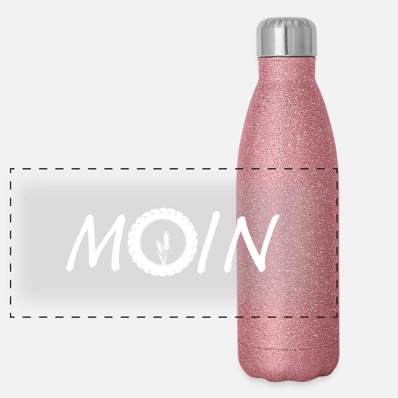 moin reifen - Panorama Glitzer Isolierflasche 500 ml - Pink Glitzer