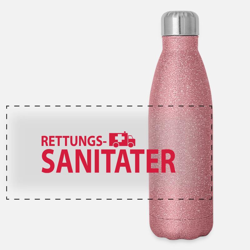 rettungssani Panorama Glitzer Isolierflasche 500 ml